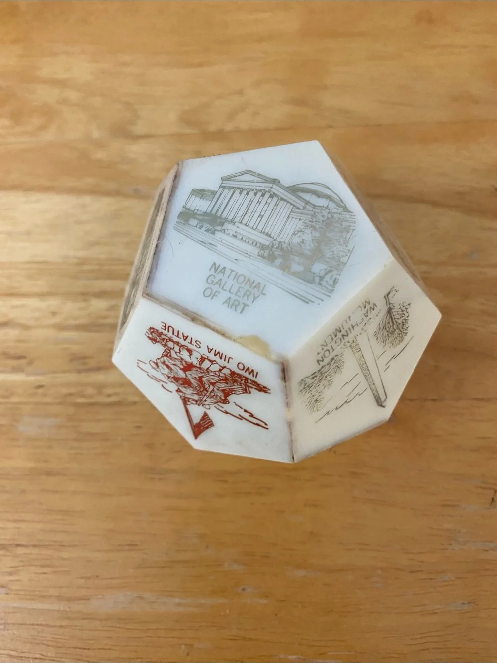 Vintage Washington D.C. Landmarks Paperweight Souvenir Dodecahedron